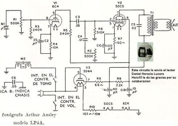 Arthur Ansley LP4A schematic circuit diagram